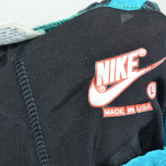 Vintage Nike Running Tights Track Pants Teal Black Purple Unisex size Large - Picture 4 of 11